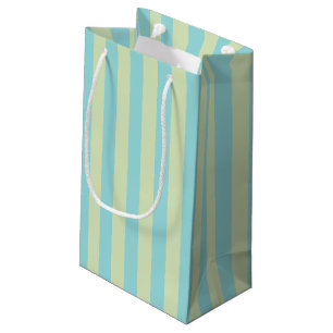 Sacola Para Presentes Pequena Listras de Pastel Suave – Creme de Lima & Limpete