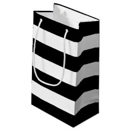 Sacola Para Presentes Pequena Listras Pretas e Brancas em Festa de Casamento Mod