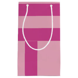 Sacola Para Presentes Pequena Listras Rosa Escuro e Claro