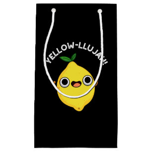Sacola Para Presentes Pequena Llujah Funny Lemon Pun Dark BG