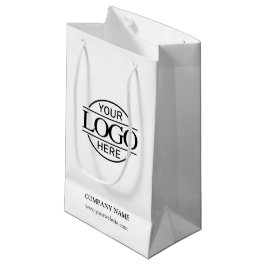 Sacola Para Presentes Pequena Logotipo comercial da empresa corporativa de preto