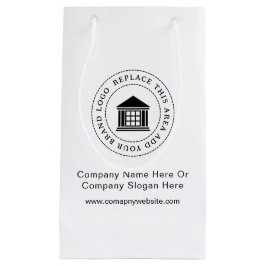 Sacola Para Presentes Pequena Logotipo de Negócios Minimalista Personalizado Sim