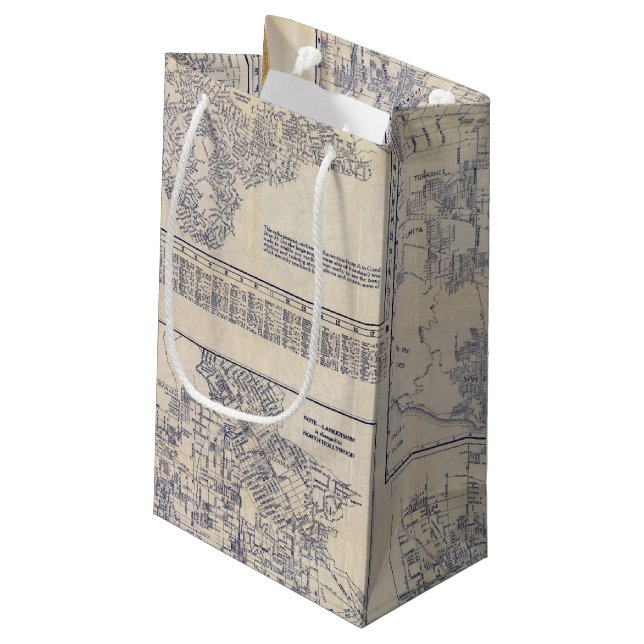 Sacola Para Presentes Pequena Los Angeles, Califórnia (Verso inclinado)