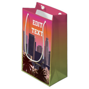 Sacola Para Presentes Pequena Los Angeles do centro - imagem customizável