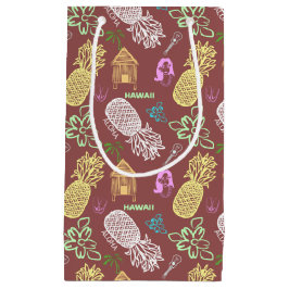 Sacola Para Presentes Pequena Luau havaiano modelado