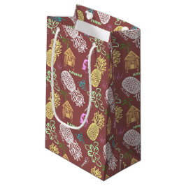 Sacola Para Presentes Pequena Luau havaiano modelado