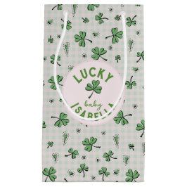 Sacola Para Presentes Pequena Lucky Baby Pink e Ruas Verdes