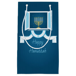 Sacola Para Presentes Pequena Luzes de Hanukkah brilhantes