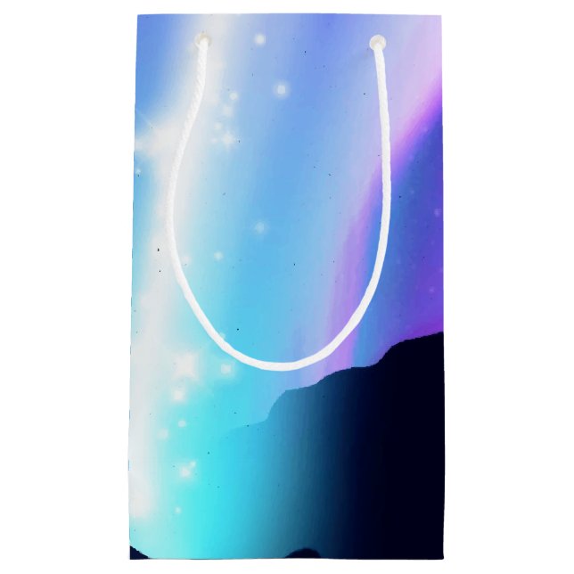 Sacola Para Presentes Pequena Luzes do norte (Frente)