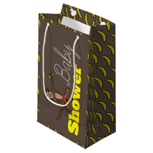 Sacola Para Presentes Pequena Macaco Cheeky, Chá de fraldas