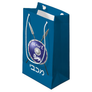 Sacola Para Presentes Pequena Maccabee Shield e Spears