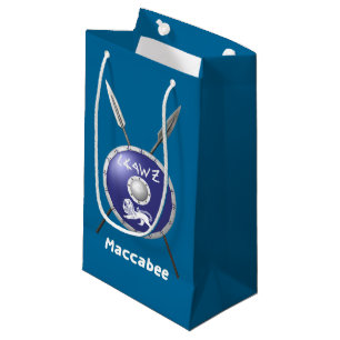 Sacola Para Presentes Pequena Maccabee Shield e Spears