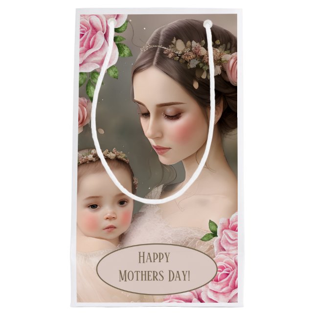 Sacola Para Presentes Pequena Mãe e Filho (Frente)