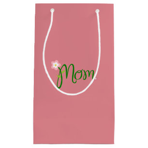 Sacola Para Presentes Pequena Mãe Morango Rosa Pequeno Saco-Presente