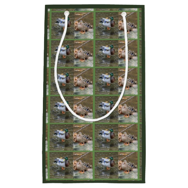 Sacola Para Presentes Pequena Mallard Duck Pair Gift Bag (Frente)