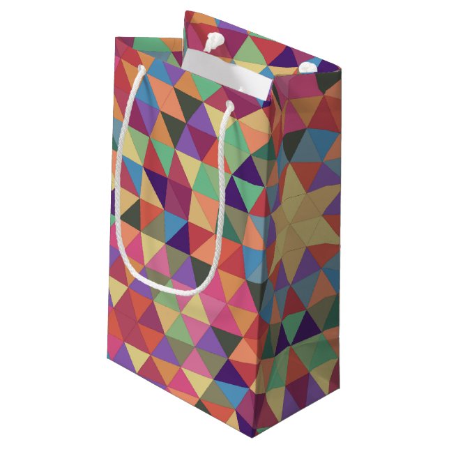 Sacola Para Presentes Pequena Mandala 1 do triângulo (Verso inclinado)