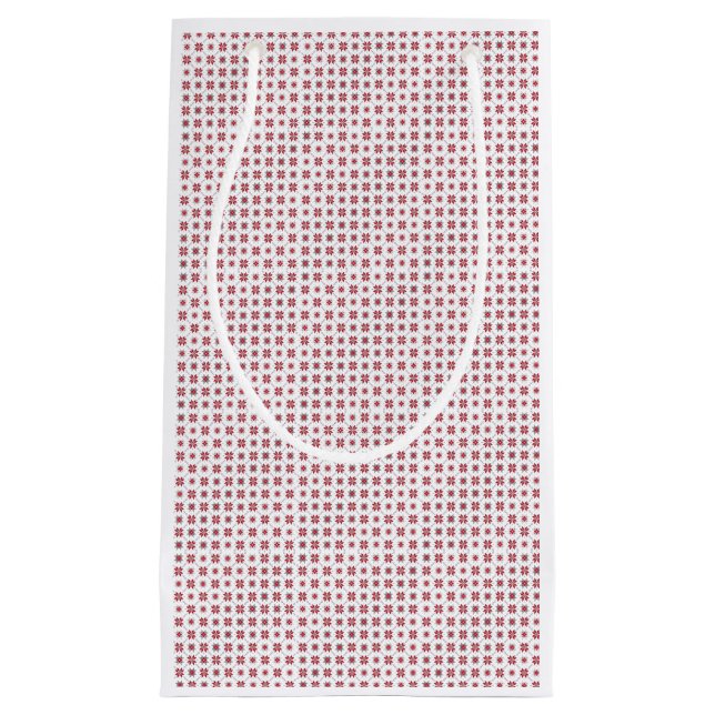 Sacola Para Presentes Pequena Manhã da Letónia - SN - padrão geométrico V (Frente)