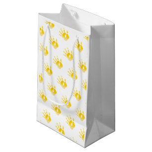 Sacola Para Presentes Pequena Manipulador de Arte de Aquarela Amarelo Unisex Swe