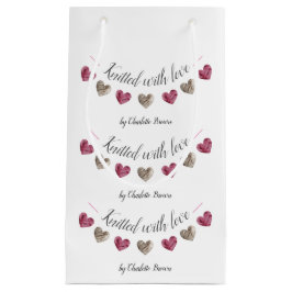 Sacola Para Presentes Pequena Mão de amor feita com presentes