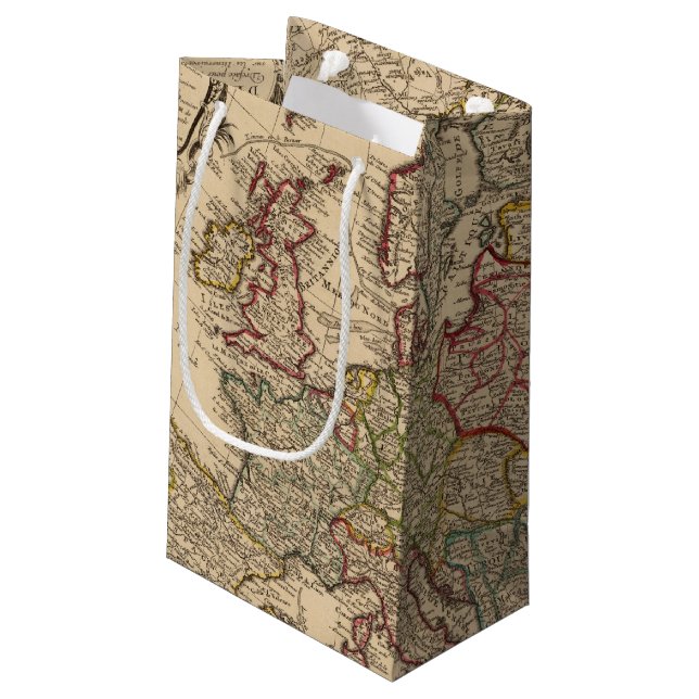 Sacola Para Presentes Pequena Mapa de Europa (Verso inclinado)