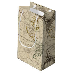 Sacola Para Presentes Pequena Mapa do mundo 8