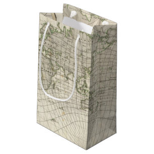 Sacola Para Presentes Pequena Mapa magnético do mundo
