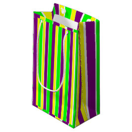 Sacola Para Presentes Pequena Mardi Gras Stripes