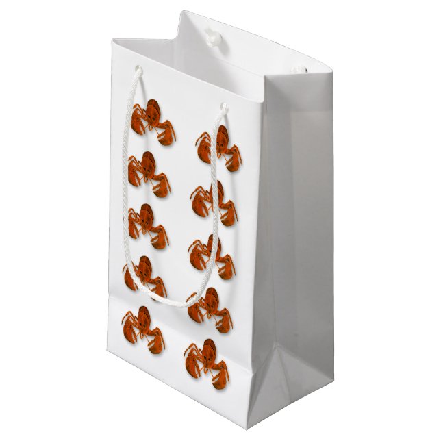 Sacola Para Presentes Pequena Maritime  Lobster (Frente inclinada)
