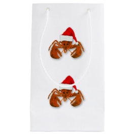 Sacola Para Presentes Pequena Maritime Santa Claus Lobster