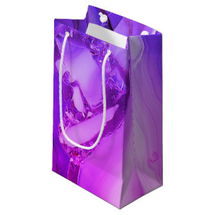 Sacola Para Presentes Pequena Mármore Roxo Exótico