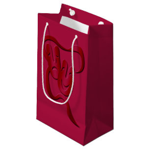 Sacola Para Presentes Pequena Máscara de Teatro Comédia Tragédia Vermelha Sac