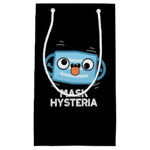 Sacola Para Presentes Pequena Mask Hysteria Funny Mask Pun Dark BG