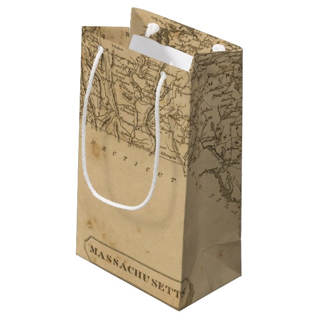 Sacola Para Presentes Pequena Massachusetts 5 (Verso inclinado)