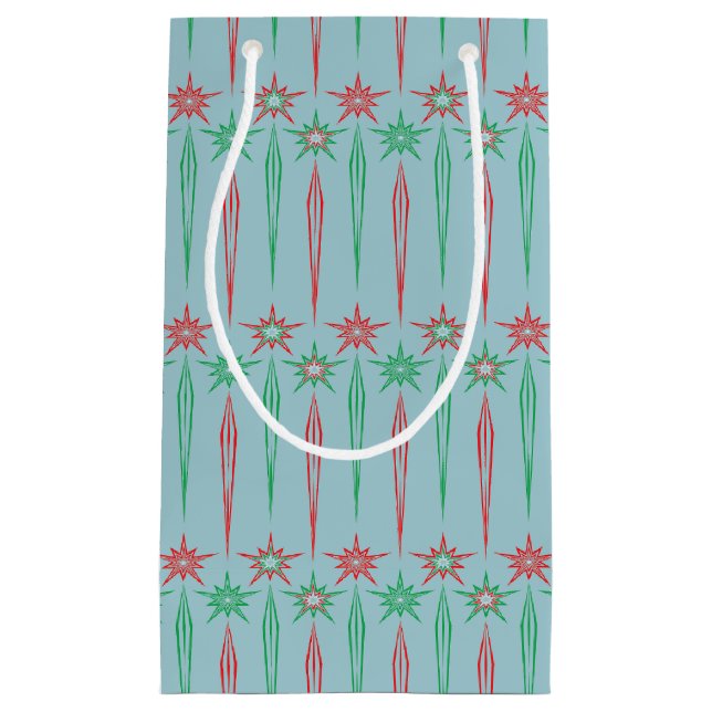 Sacola Para Presentes Pequena Médio Mod Ícicles Pequeno Saco Gift (Frente)