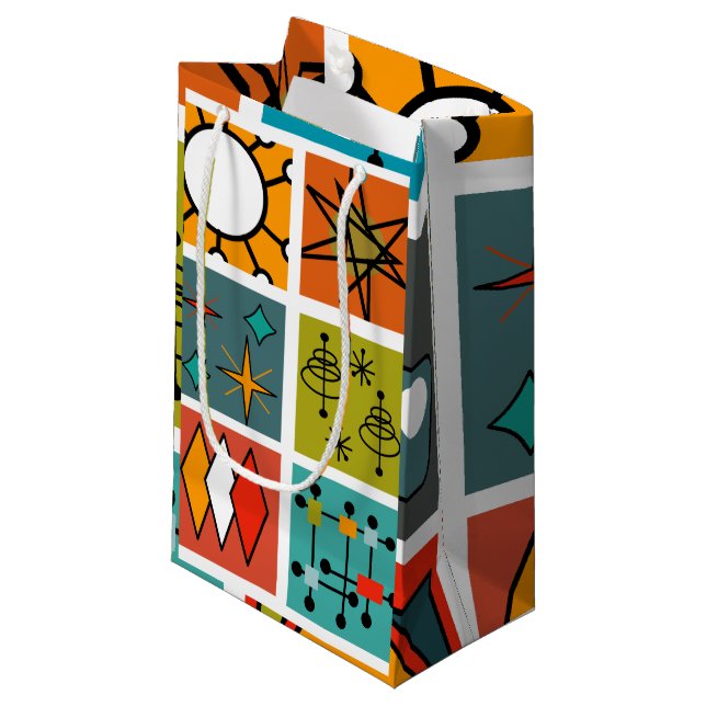 Sacola Para Presentes Pequena Médio-século Moderno Smorgasbord (Frente inclinada)