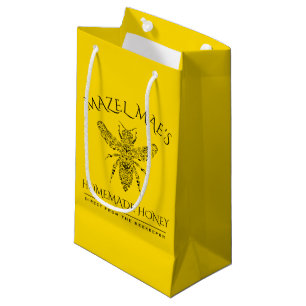 Sacola Para Presentes Pequena Mel caseiro feito sob encomenda