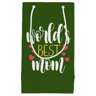 Sacola Para Presentes Pequena Melhor Dia de as mães da Mãe do Mundo Saco Pres