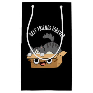 Sacola Para Presentes Pequena Melhores Amigos Para Gatos E Caixas Engraçados Esc