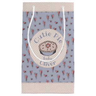 Sacola Para Presentes Pequena Menino da tarte azul claro