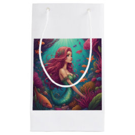 Sacola Para Presentes Pequena Mermaid Red