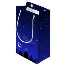 Sacola Para Presentes Pequena Mesquita das estrelas noturnas de Eid Mubarak