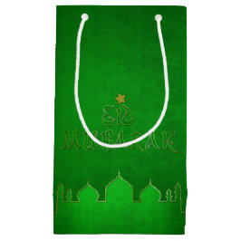 Sacola Para Presentes Pequena Mesquita Dourada Verde Eid Mubarak