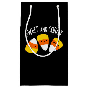 Sacola Para Presentes Pequena Milho Engraçado E Engraçado Corny Kernels Pun Dark