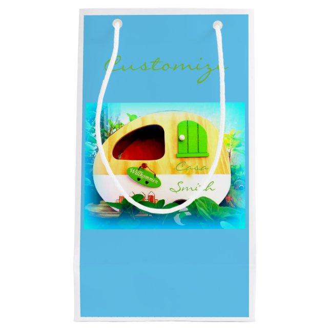 Sacola Para Presentes Pequena Minúscula casa personalizada Thunder_Cove (Frente)