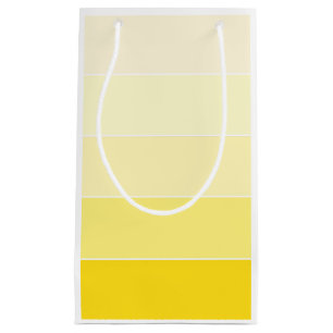 Sacola Para Presentes Pequena Modelo de Tendência em Linho Branco Amarelo-Mosto