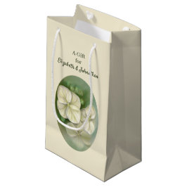 Sacola Para Presentes Pequena Molho Pastel Branco Hydrangea Floral