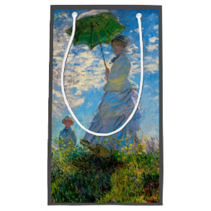 Sacola Para Presentes Pequena Monet Mulher Guarda-Sol Impressionismo