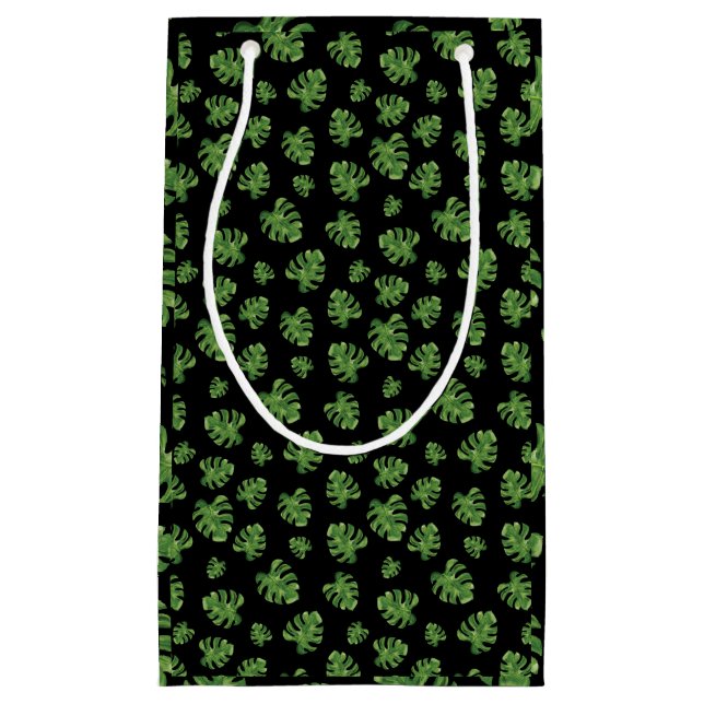 Sacola Para Presentes Pequena Monstera Leaf Gift Bag (Frente)