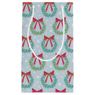 Sacola Para Presentes Pequena Mortes de Natal no inverno com Arcos Retroinspirad