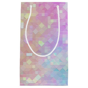 Sacola Para Presentes Pequena mosaico holo sparkle: